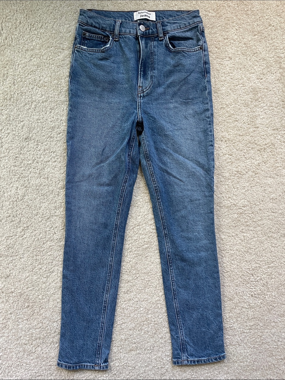 🛍️ 2/$30 | Reformation Jeans High & Skinny Crop Jean Size 27 Medium Wash